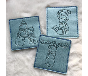 Stickdatei - Schneemann Alphabet Buchstabe U